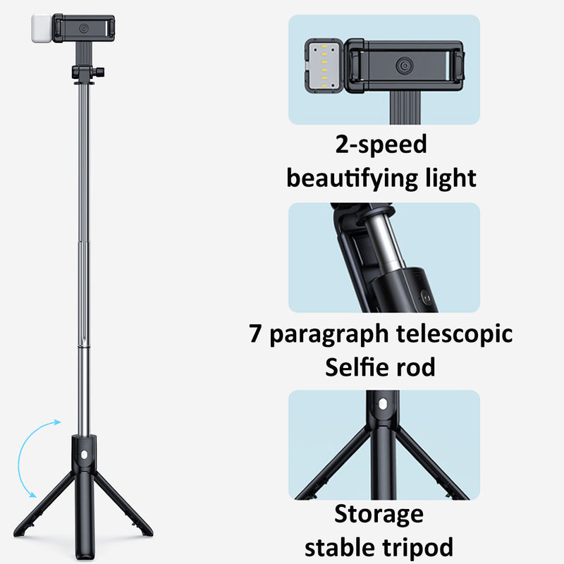 Extendable bluetooth Tripod Selfie Stick