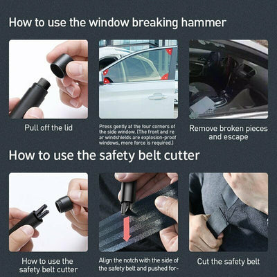 Baseus Car Safety Hammer Window Glass Breaker Seat Belt Cutter Emergency Tool