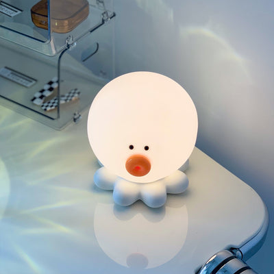 Silicone Touch Sensor  Night Light Cartoon LED Night Adjustable Brightness Octopus Lamp