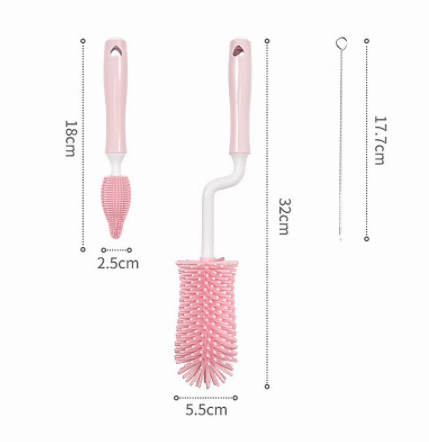 Silicone Bottle Brush 360 Degree Rotation