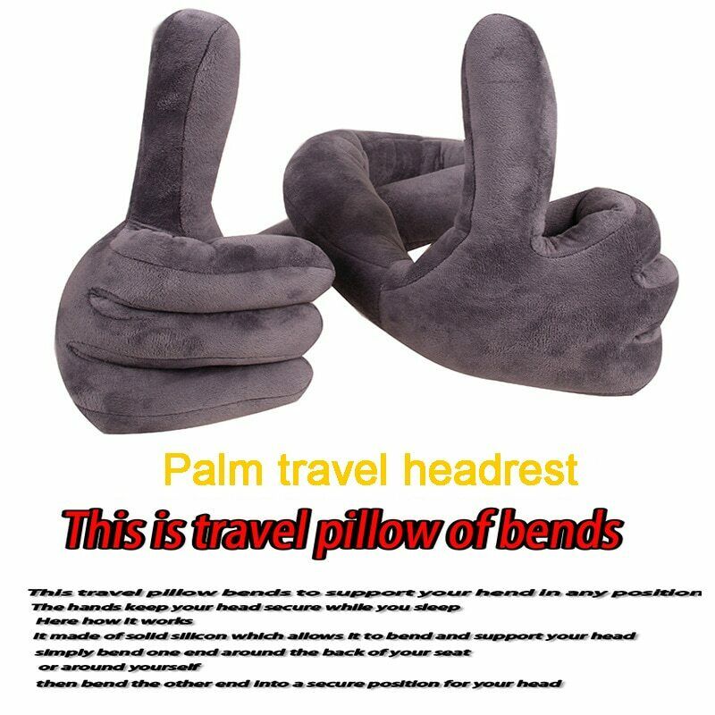 Neck Support Travel Pillow Airplane Car Sleeping Neck Pillow Hand Shape Bendable Head Supports Office Sleep Pillows