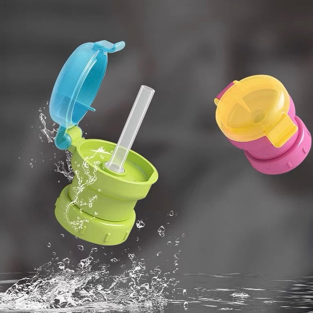 Portable Straw Water Bottle Cups Adapter Cap