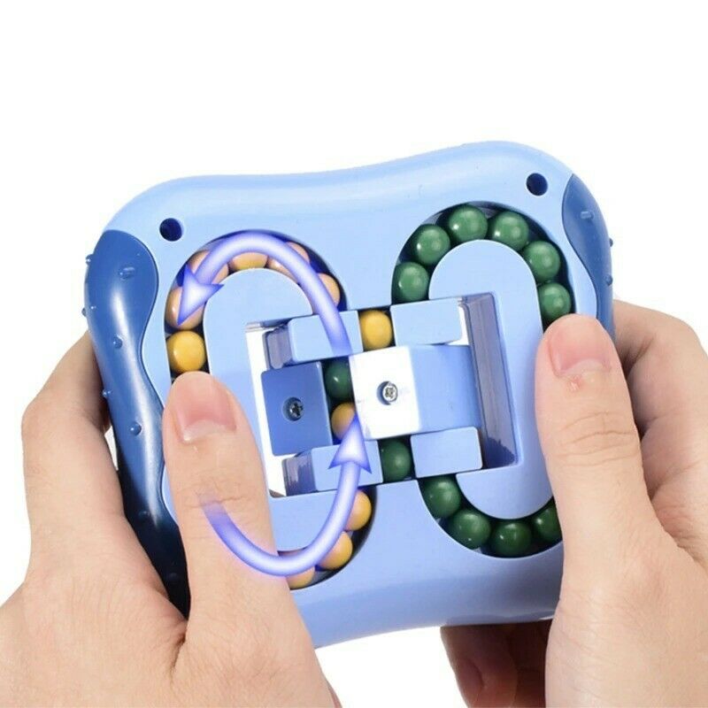 Relieve Stress Rotating Magic Bean Intelligence Cube Creative Decompression Educational Learning Mini Puzzle Brain Toy