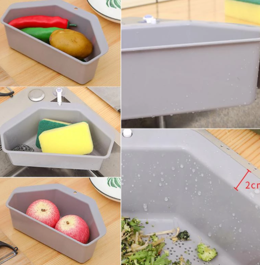 Multifunctional Corner Sink Drain Rack Shelf