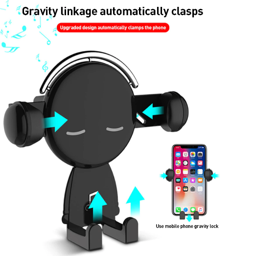 Gravity Car Phone Holder Air Vent t Cartoon Creative Navigation Cellphone Stand For iphone Auto Accessories