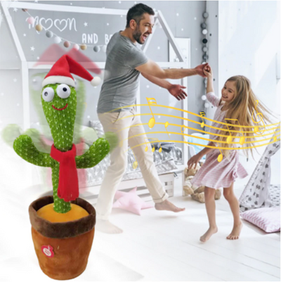 USB Charging Dancing Cactus Toys Children Christmas Gift