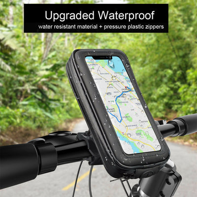 Motorcycle Bike Bicycle Handlebar Mount Holder Waterproof Cell Phone Bag Large