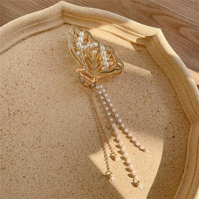 Elegant Claw Clips Metal Hair Accessories Hairpin Back Tassel Shark Clip