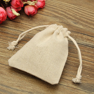 30Pcs Natural Linen Pouch Burlap Jute Sack Jewelry Pouch