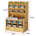 Pen Holder Wooden Pencil Storage Case Rack Drawer