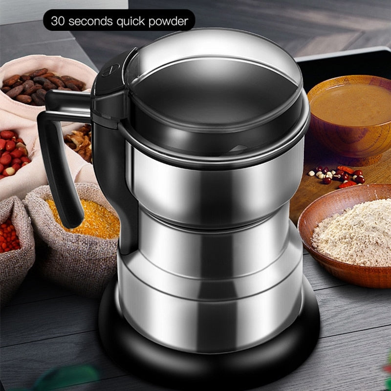 Electric Coffee Grinder Kitchen Cereal Nuts Beans Spices Grains Grinder Machine Multifunctional Home Coffee Grinder EU Plug 220V