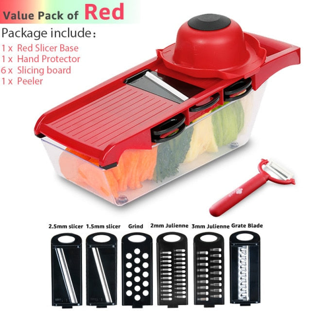 Multifunctional  vegetable Slicer Vegetable cutter  Fruit  Potato Peeler Carrot Grater Kitchen accessories basket vegetable slicer