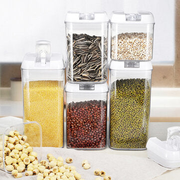 Airtight Food Storage Containers Square Nine-piece Easy-to-buckle Cans