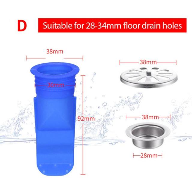 Silicone Floor Drain Deodorant Core Pipe Anti Odor Drain Insect Control Sewer Ring Bathroom Washing Machine Anti-backflow Sealer