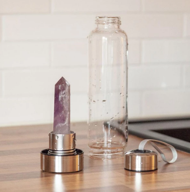 Healing Natural Quartz Water Bottle