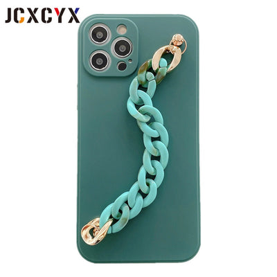 Korea luxury marble bracelet wrist chain soft phone case for iphone 13 12 Pro Max MiNi 11 Pro Max XR X XS Max 7 8 plus 6S SE 20