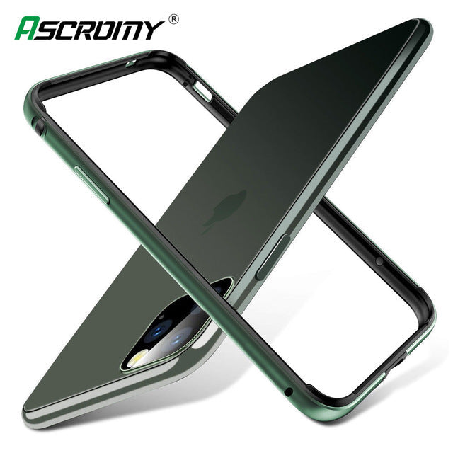 Bumper Case For iPhone 12 Mini 11 Pro Max 12Pro 11Pro XR X XS Luxury Aluminum Metal Silicone Phone Frame Blue Black Accessories