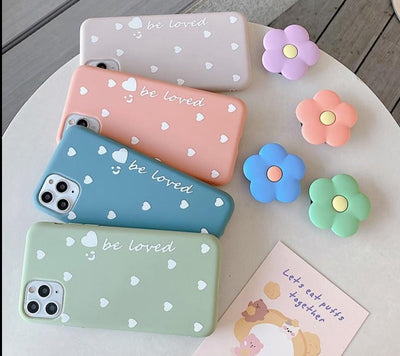 HOT 3D Lovely flower holder stand Soft phone case for iphone 12 Pro Max 12 MiNi 11 Pro Max X XS XR 6S 7 8 plus SE 2020 Cute cover