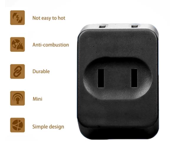 US Mini Outlet Power Converter Charger Wall Socket Adapter Travel Splitter Converter Socket One To Three Power Conversion