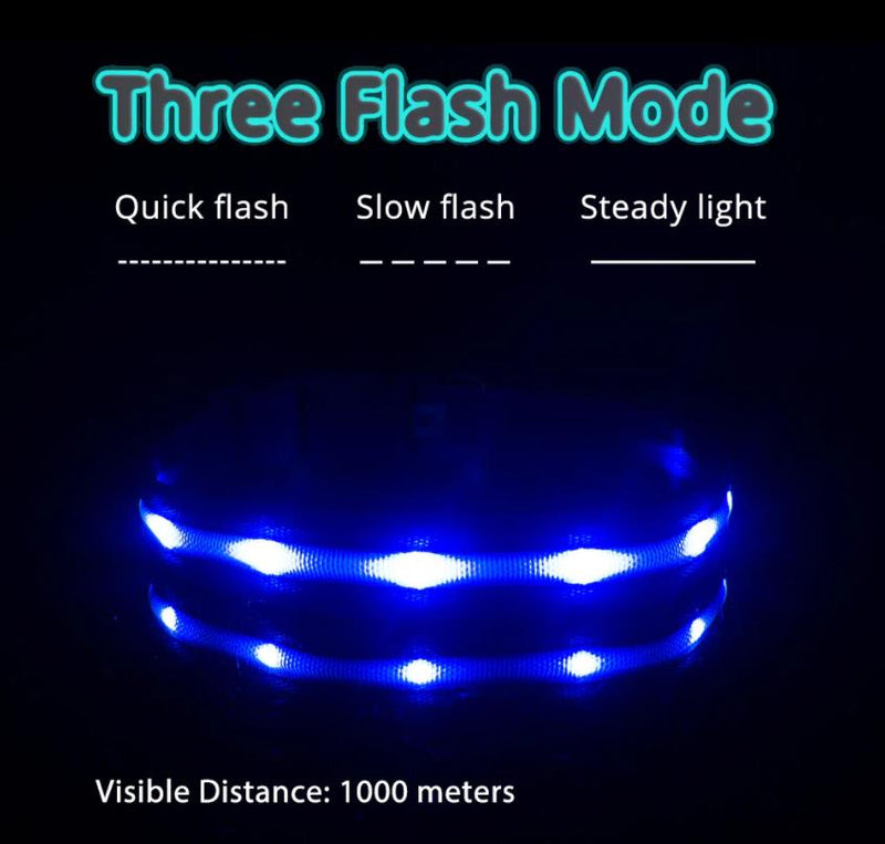 Waterproof LED pet Collar Christmas USB Charging Collar For pets Puppies Anti-Lost lead Pet Products pet Accessories