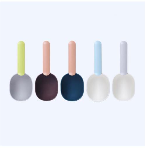 Mutli-function Portable Pet  Food Shovel Scoop Feeding Spoon with Sealing Bag Clip Pet Feeders Pet Puppy Kitten Supplies