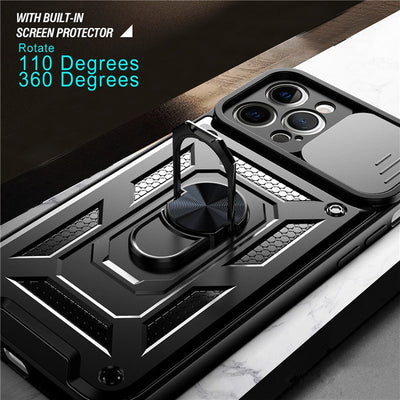 Slide Camera Lens Case for Samsung Galaxy S21 S20 Ultra Plus FE A72 A52 A71 A10S A20S A12 Military Grade Bumpers Armor Cover