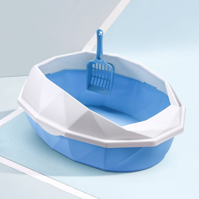 2022 cat Litter Box Semi-closed Anti-Splash Reusable Cat Bedpans Pet Toilet Cleaning Supplies Small Cat Toilet Semi-closed