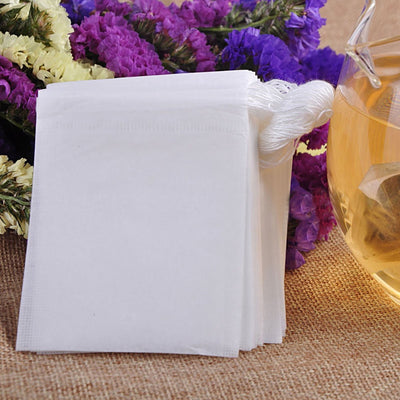 【Filter bag】50Pcs Food Grade Tea Bag non-woven drawstring filter bag used to make tea soup seasoning bag filter Kitchen Supplies