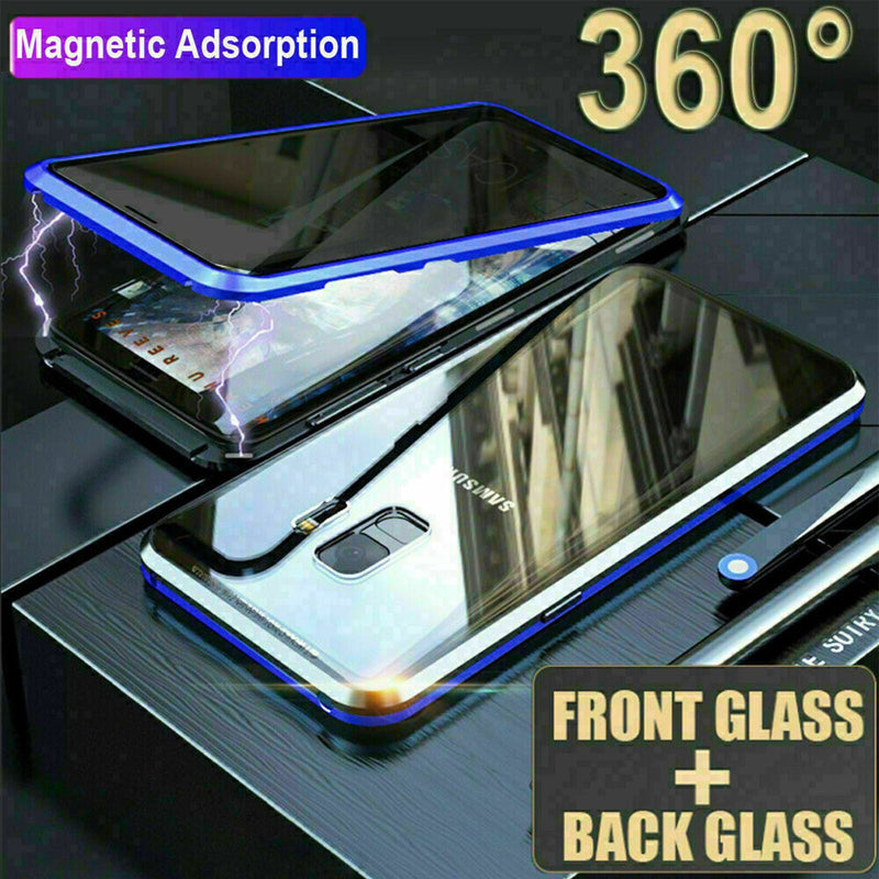 360 Full Body Anti-Spy Magnetic Glass Phone Case For Samsung Galaxy Note 20 S10