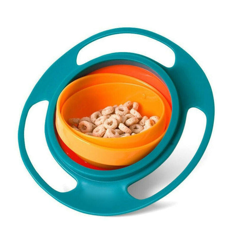 Universal Gyro Training Bowl Practical Design Children Rotary Balance Novelty 360 Degrees Rotate Spill-Proof Baby Feeding Dishes