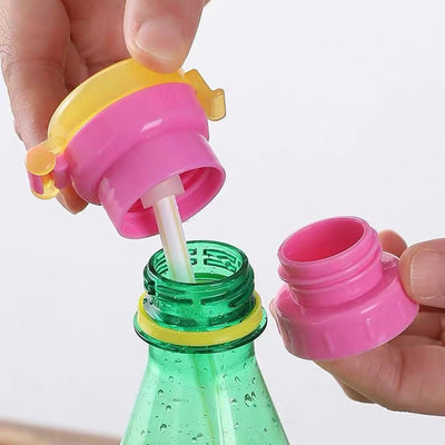 Portable Straw Water Bottle Cups Adapter Cap