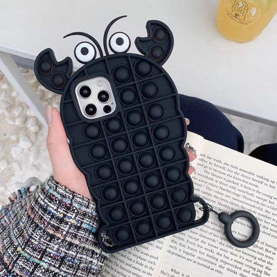 Funny Release Stress Phone Cases For iPhone Decompression Bubble Toy Soft Silicon Cover