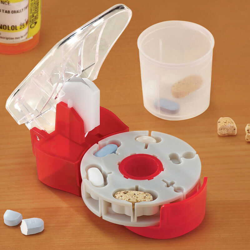 Useful Portable Medicine Pill Tablet Cutter for all shapes and sizes pills Splitter Case Storage Box Tablet Crusher Divider