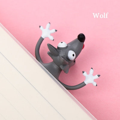 Newest Panda Shiba Inu Funny Creative PVC Book Markers 3D Bookmarks Cartoon Animal Bookmark eal Octopus School Supplies