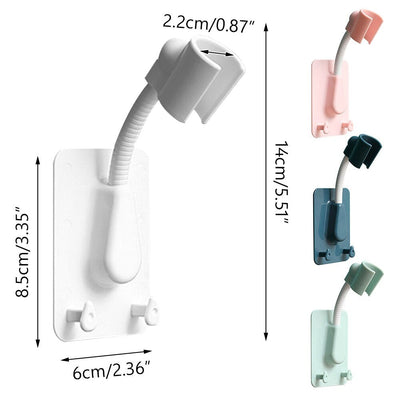 【 Shower Head Holder】Shower Holder Universal Suction Cup Shower Head Holder Punch-Free Bathroom Bracket Adjustable 360° Rotation ABS Fixed Base New