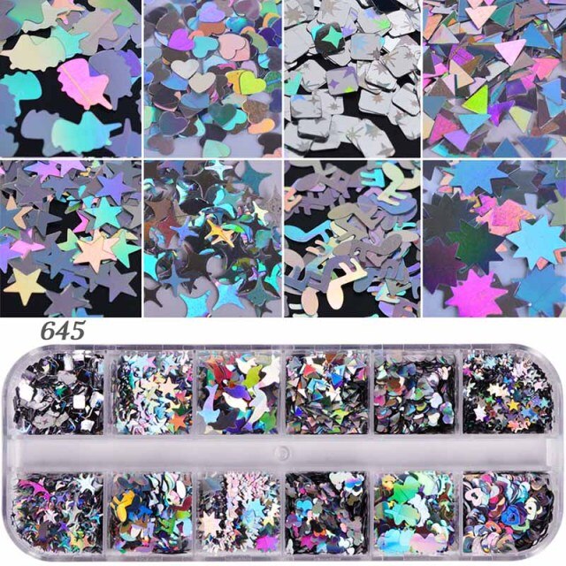 Luminous Nail Neon Glitter Sequin Butterfly Hexagon Fluorescent Green Flake Glow in the Dark Nail Art Manicure Decoration BE1861