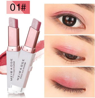 Double Color Glitter Eye shadow Stick Matte Eyeshadow Makeup Waterproof Bicolor Shimmer Cosmetics Beauty Makeup Tool