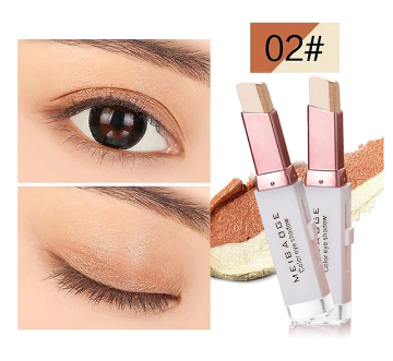 Double Color Glitter Eye shadow Stick Matte Eyeshadow Makeup Waterproof Bicolor Shimmer Cosmetics Beauty Makeup Tool