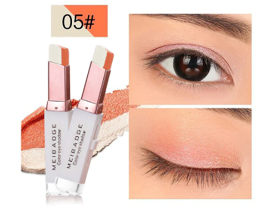 Double Color Glitter Eye shadow Stick Matte Eyeshadow Makeup Waterproof Bicolor Shimmer Cosmetics Beauty Makeup Tool