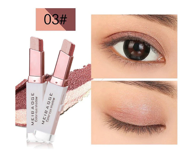 Double Color Glitter Eye shadow Stick Matte Eyeshadow Makeup Waterproof Bicolor Shimmer Cosmetics Beauty Makeup Tool