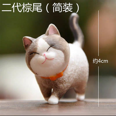 [mystery box!!!]mini kawaii bell cat Japan Anime lovely simulation animal Cat PVC action figure decoration toy collectible model kids toys gift