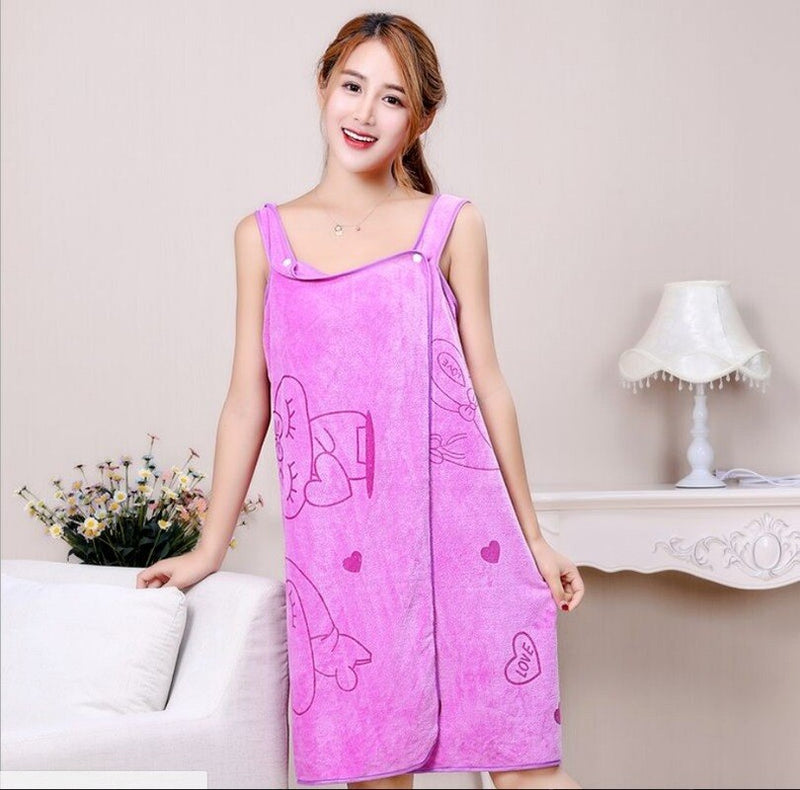 【Magic Bathrobes】Microfiber Soft Bath Towel Fashion Women Sexy Wearable Quick Dry Magic Bathing Beach Spa Bathrobes Wash Clothing Beach Dresses