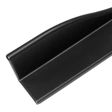 Car Side Skirt Extension Blades Matte Black Universal