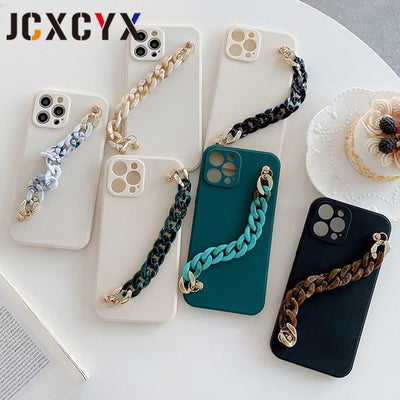 Korea luxury marble bracelet wrist chain soft phone case for iphone 13 12 Pro Max MiNi 11 Pro Max XR X XS Max 7 8 plus 6S SE 20