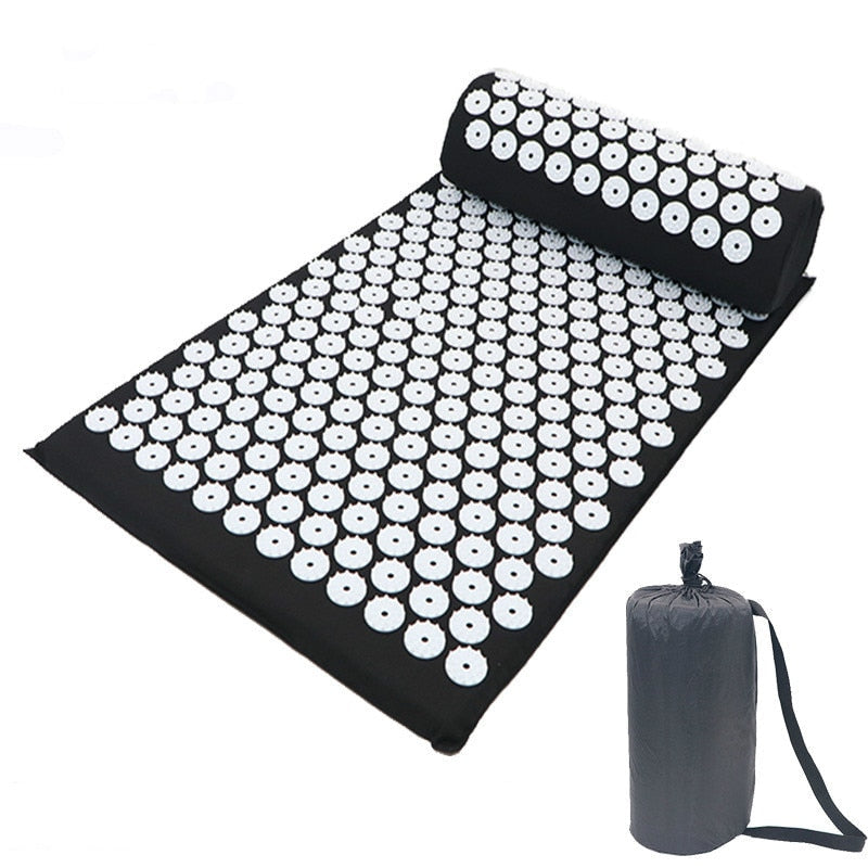 Non-Slip Acupressure Cushion Massage Mat Body Pain Spike Fitness Pilates Exercise Pillow Yoga Mat HomeFitness