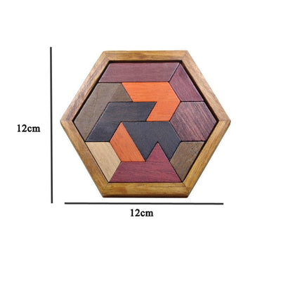 New High Quality Wooden Tangram Jigsaw Brain Tetris Game Puzzle Bloacks Preschool Children Play Training Educational Toys