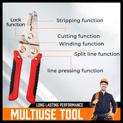 Multi-functional Wire Splitting Pliers Wire Crimping Pliers Electricians Strip Wire Pliers Terminal Pliers Stripping Tools