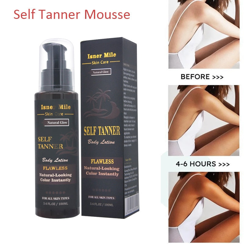 Self Tan Mousse Long Lasting Sunless Tanning Self Tan Organic Self Tanner Natural Tan Mousse Long Lasting Bronze Tan Lotion