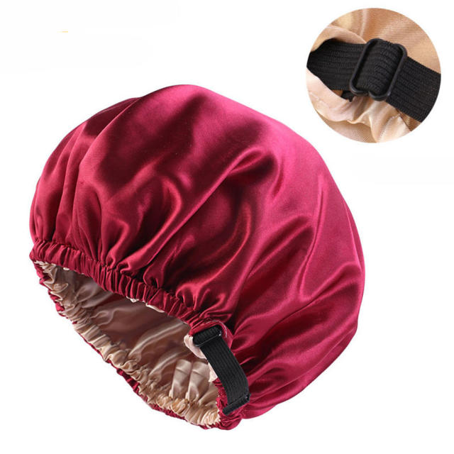 Women Satin Solid Sleeping Hat Night Sleep Cap Hair Care Bonnet Nightcap For Women Men Unisex Cap Bonnet De Nuit Shower Turban