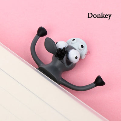 Newest Panda Shiba Inu Funny Creative PVC Book Markers 3D Bookmarks Cartoon Animal Bookmark eal Octopus School Supplies